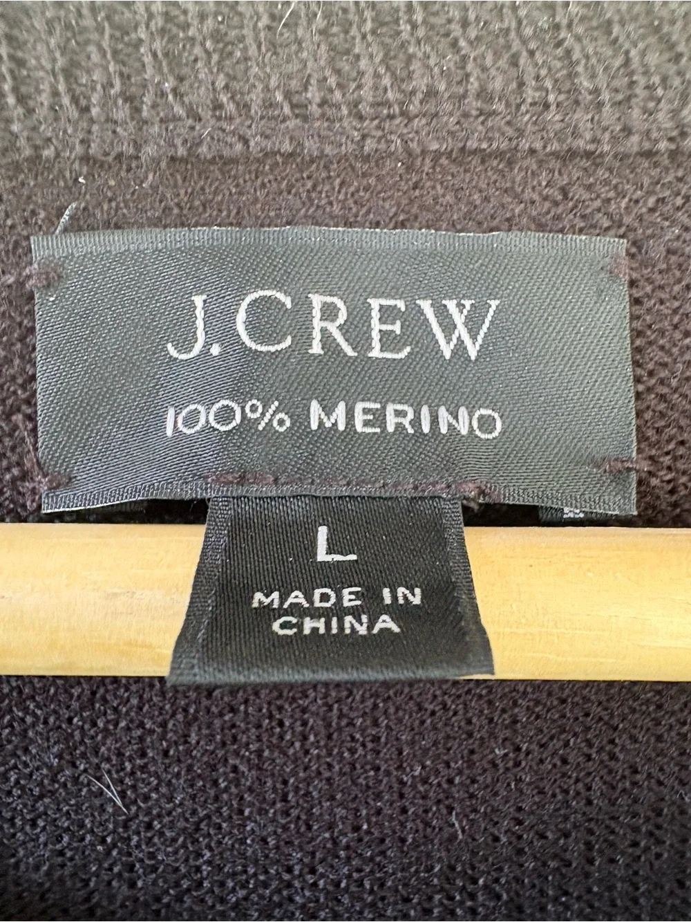 J. Crew 100% Merino Wool Men’s Black Crewneck Sweater